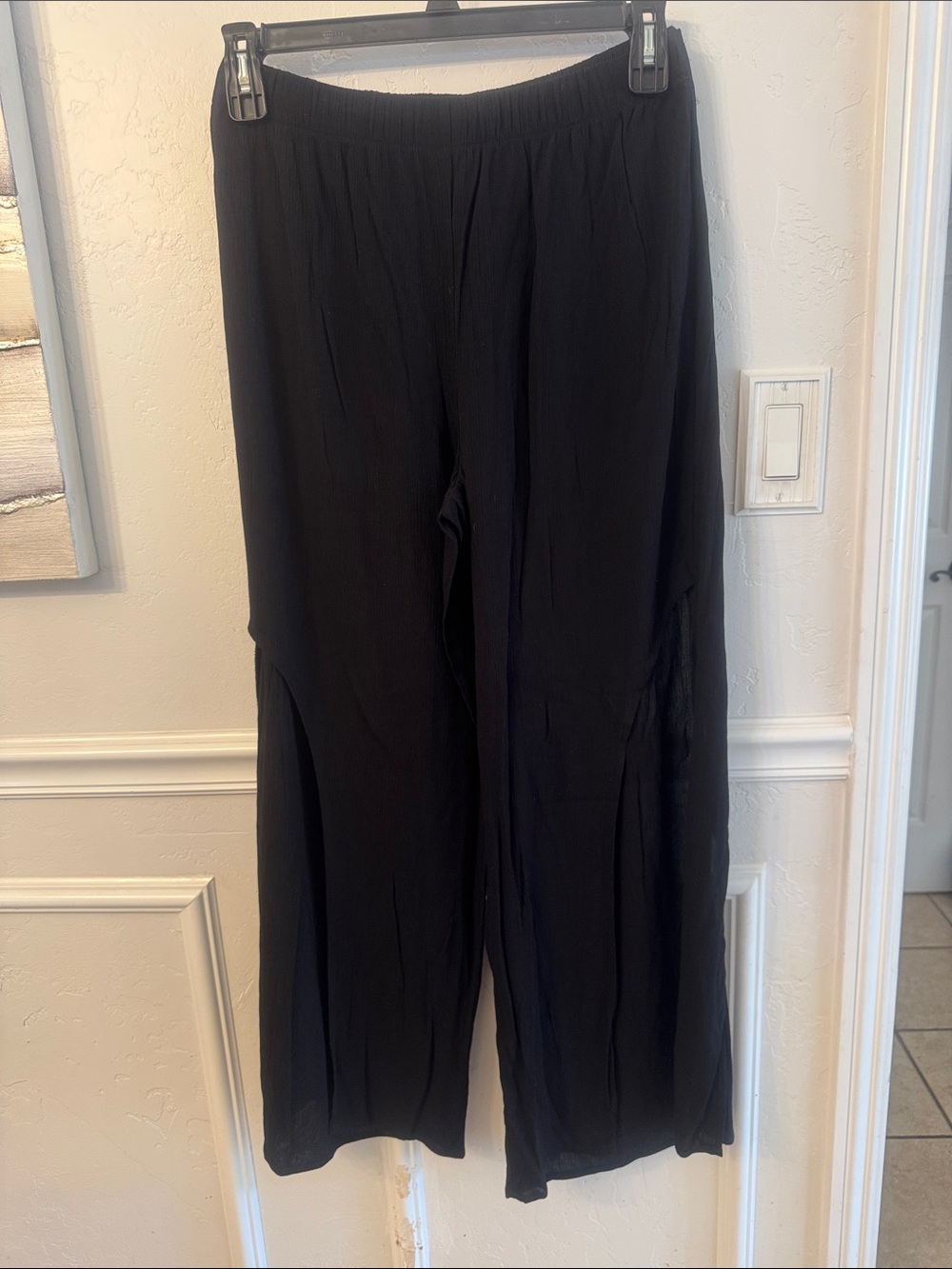 NWT Kona Sol Black Wide-Leg Pull-On Pants